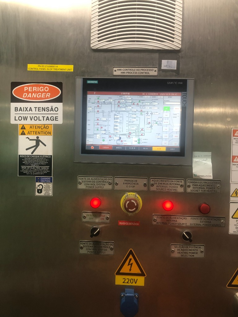 Stainless Steel Slop Treatment SCADA/HMI Control Console