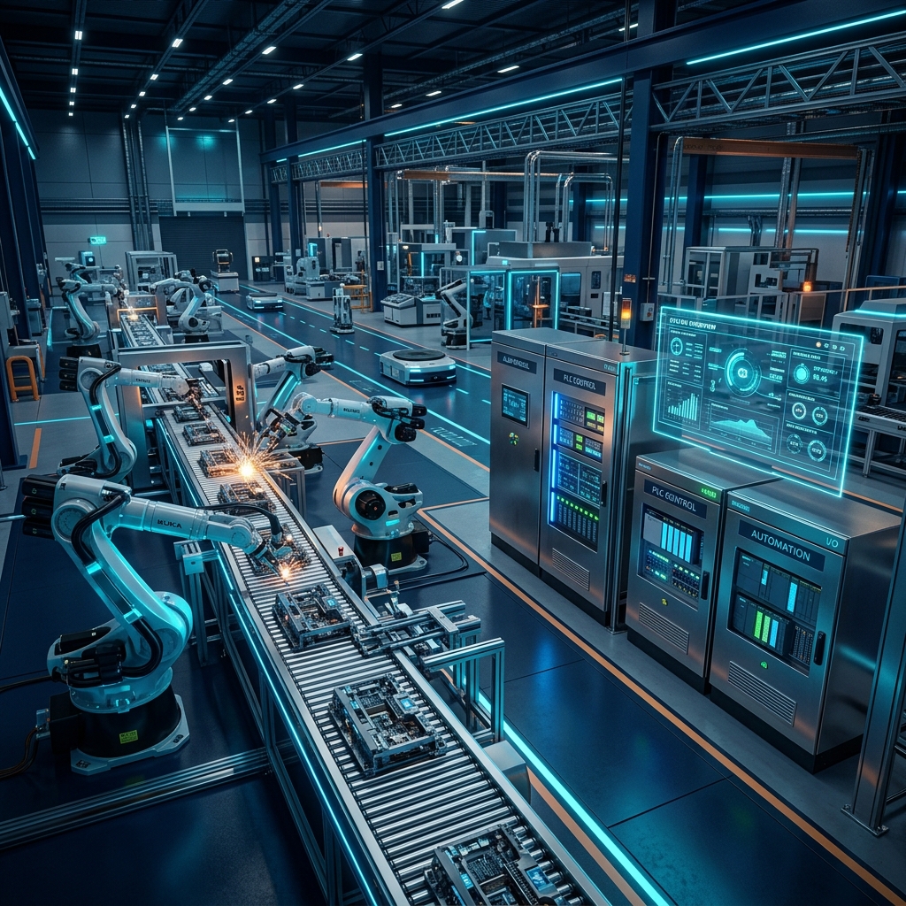 Smart factory with advanced automation systems